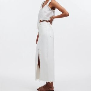 NWT Madewell The Rilee Midi Denim Skirt Size 24